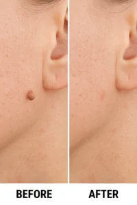 Skin tags removal Earls Barton before and after
