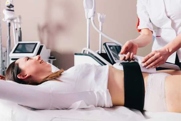 woman having body sculpting to help improve her body image and her mental health Earls Barton
