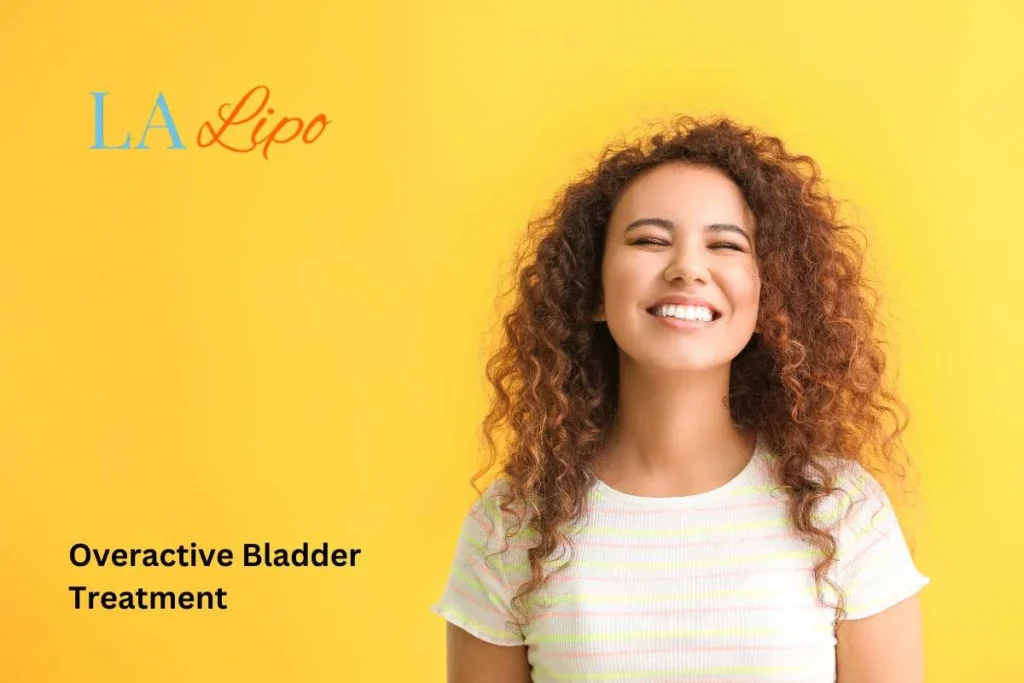 woman smiling about overactive bladder treatment Earls Barton solutions