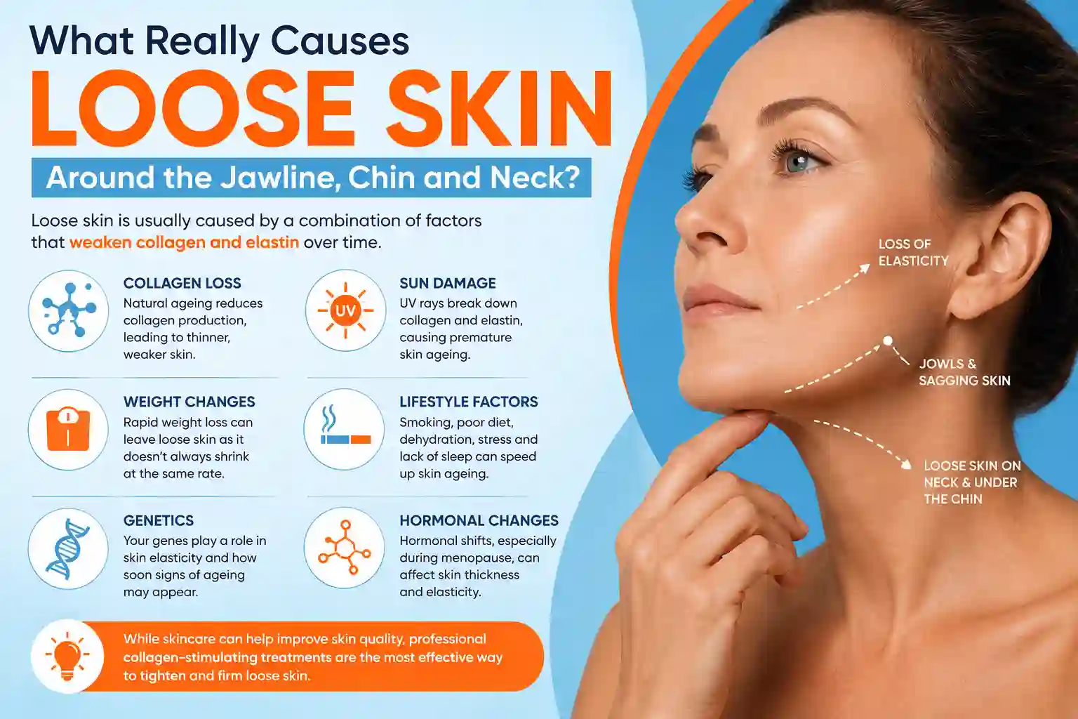 What Really Causes Loose Skin Around the Jawline, Chin and Neck Earls Barton?